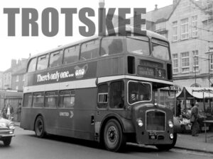 Larger Negative United Bristol 275 2075HN at Bishop Aukland in 1975