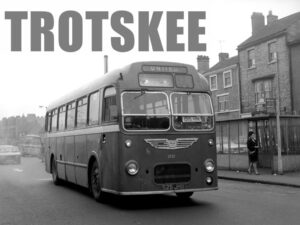 Larger Negative United Bristol 2525 525JHN at Bishop Aukland in 1975