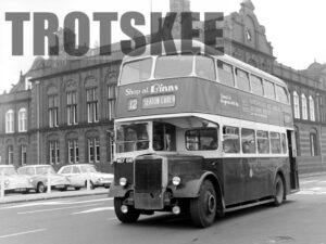 Larger Negative Hartlepool Leyland Titan 16 MEF616 at Hartlepool in 1975