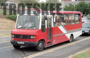 35mm Negative Red & White Mercedes-Benz 314 K314YKG in c1995
