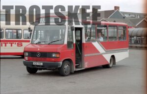 35mm Negative Red & White Mercedes-Benz 311 K311YKG in c1995