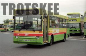 35mm Negative South Wales Dennis Dart 528 L528JEP in c1995