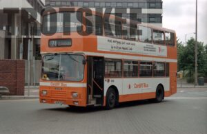 35mm Negative Cardiff Scania 608 J608VDW at  in 1995