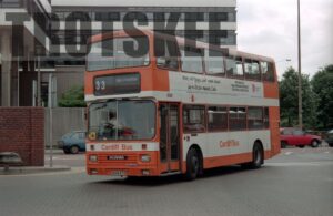 35mm Negative Cardiff Scania 604 G604KTX at  in 1995