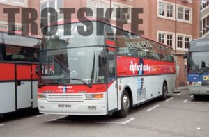 35mm Negative Thames Transit Volvo B10M-62 28 M107XBW at  in 1995