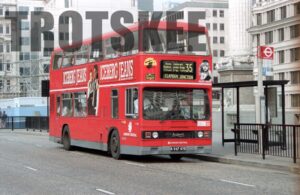 35mm Negative London Central Leyland Titan T947 A947SYE at  in 1995