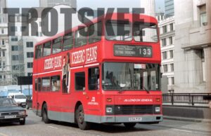 35mm Negative London General Volvo B10M-50 VC34 G134PGK at  in 1995
