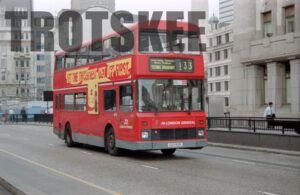 35mm Negative London General Volvo B10M-50 VC13 G113NGN at  in 1995