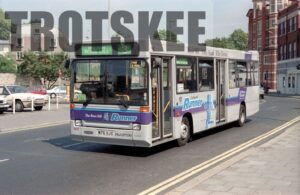 35mm Negative Thames Transit Dennis Dart 3027 M76VJO at  in 1995