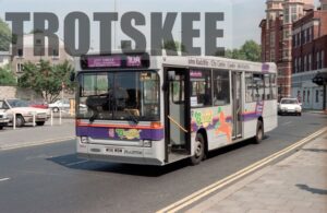 35mm Negative Thames Transit Dennis Dart 3043 M96WBW at  in 1995