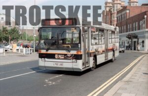 35mm Negative Thames Transit Dennis Dart 3011 L720JUD at  in 1995