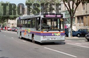 35mm Negative Thames Transit Dennis Dart 3044 M97WBW at  in 1995