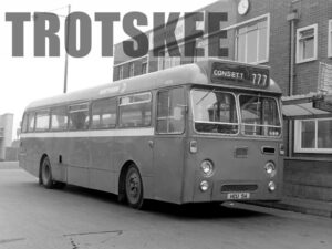Larger Negative Northern General Leyland Leopard 4036 HCU54 at Sunderland in 1975