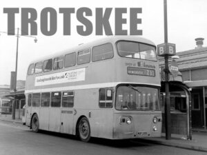 Larger Negative Northern General Leyland Atlantean 3119 MUP135D at Sunderland in 1975